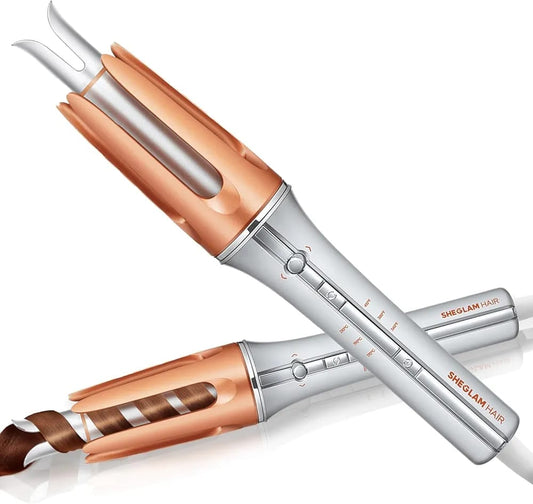 SHEGLAM 1" Automatic Curling Iron – Fast Heat, 3 Temps, 2-Way Rotation, Anti-Tangle & Auto Shut-Off