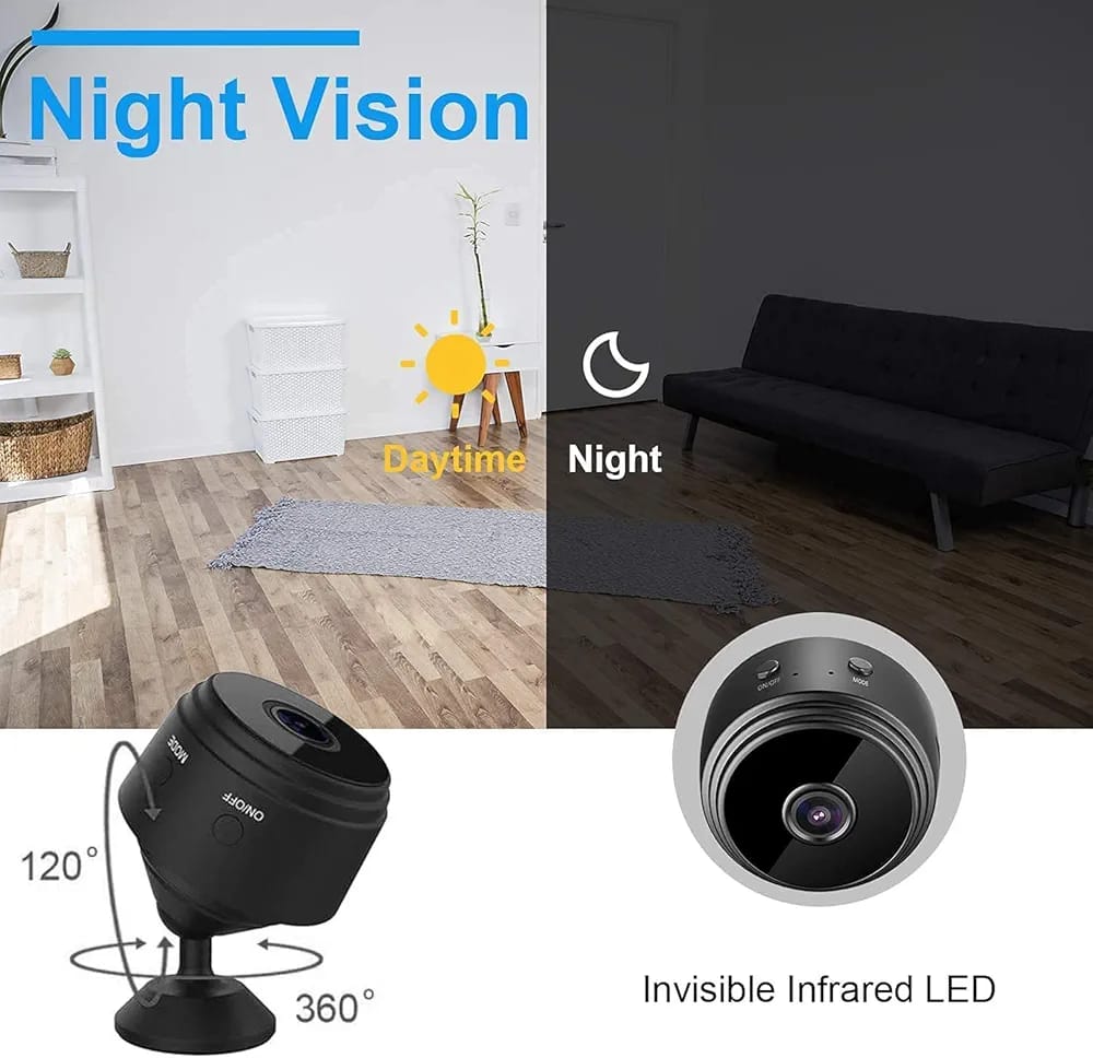 Keepinno Mini WiFi Hidden Camera – 1080P HD Spy Cam with Live Feed, Night Vision & Motion Detection