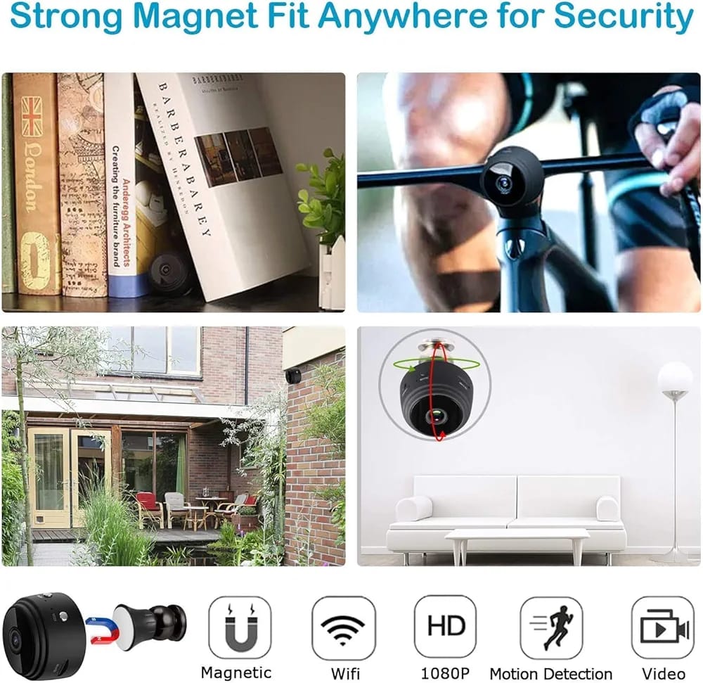Keepinno Mini WiFi Hidden Camera – 1080P HD Spy Cam with Live Feed, Night Vision & Motion Detection
