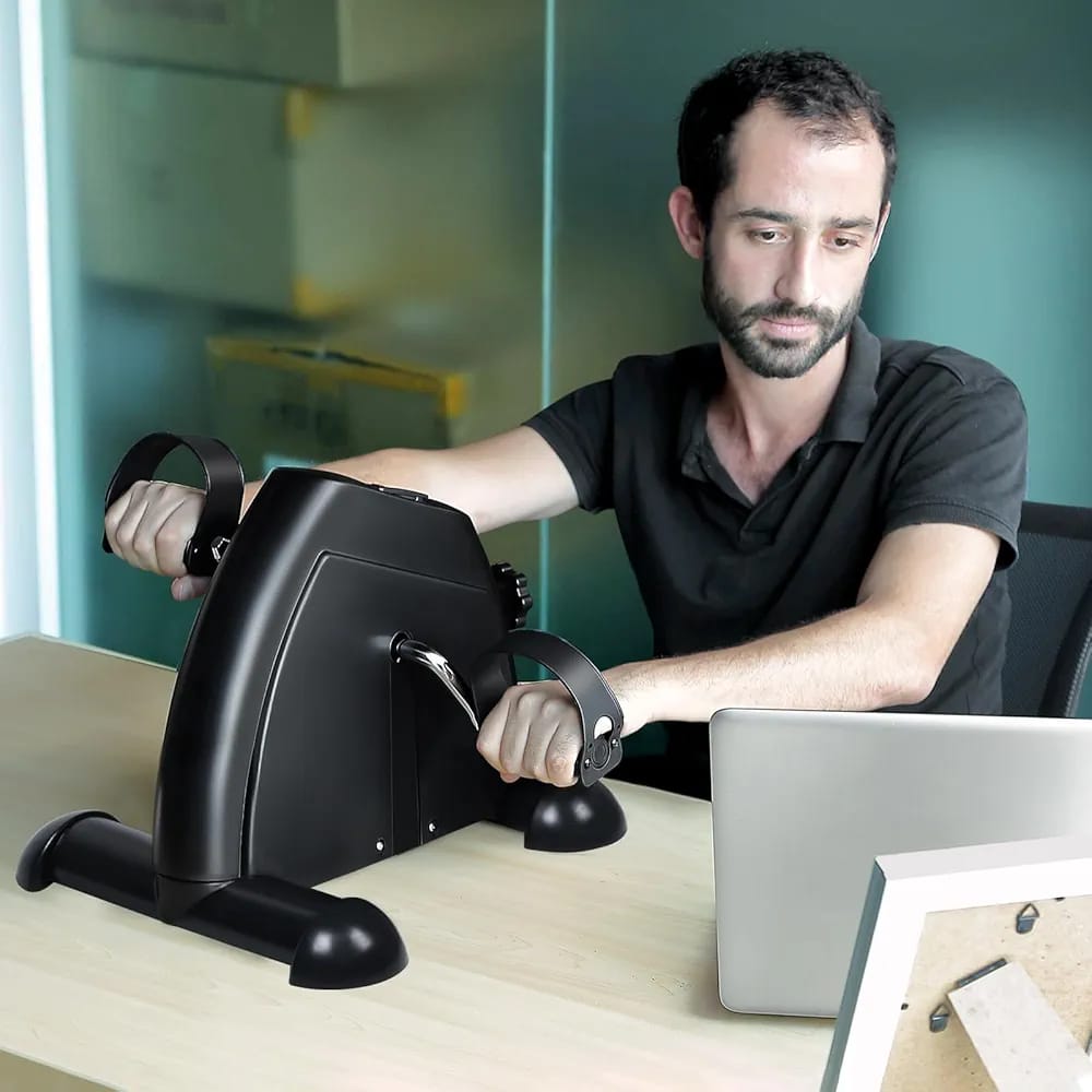 Himaly Mini Pedal Exerciser – Under Desk Bike for Legs & Arms with LCD Display, Portable Fitness Machine