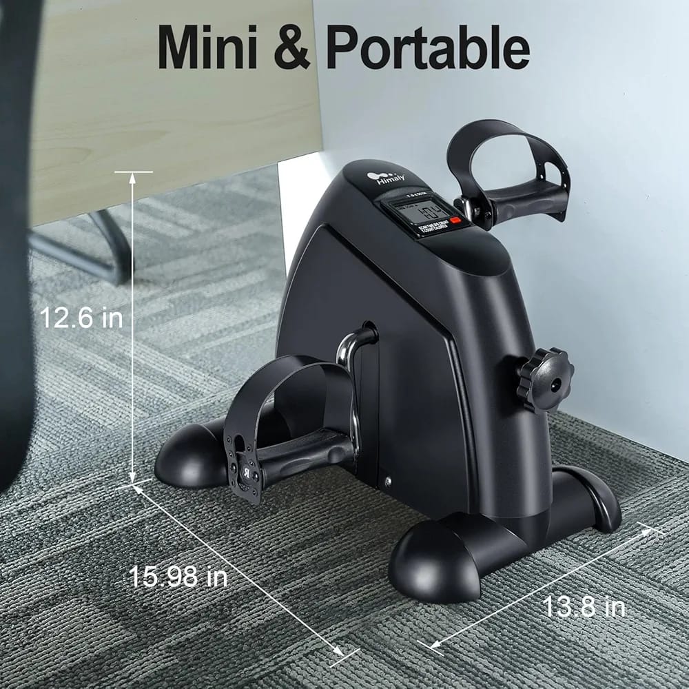 Himaly Mini Pedal Exerciser – Under Desk Bike for Legs & Arms with LCD Display, Portable Fitness Machine