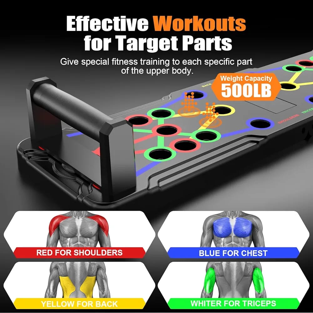 15-in-1 Solid Push-Up Board – Multi-Functional Home Workout System for Chest, Arms & Core | Men & Women