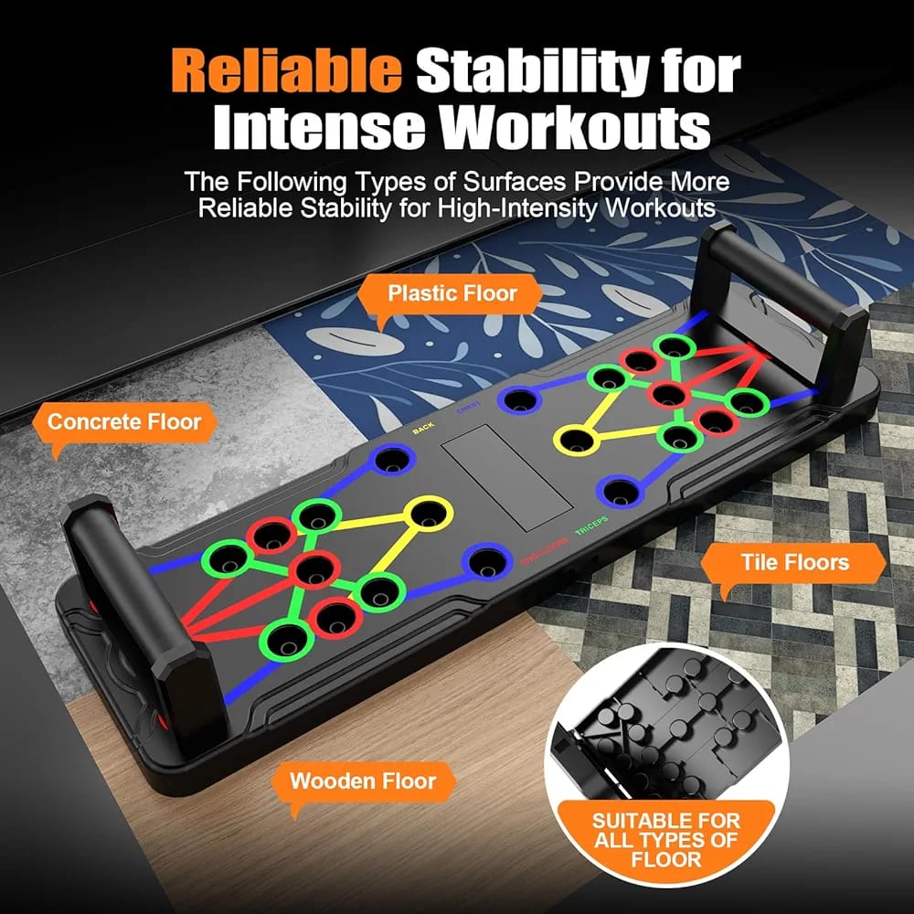 15-in-1 Solid Push-Up Board – Multi-Functional Home Workout System for Chest, Arms & Core | Men & Women