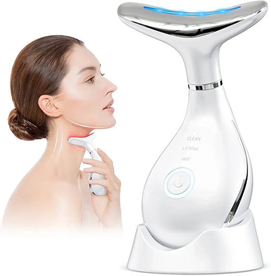 Electric Face Massager Lift Device – Anti-Aging, Neck & Eye Care with EMS, Heating & Microcurrent