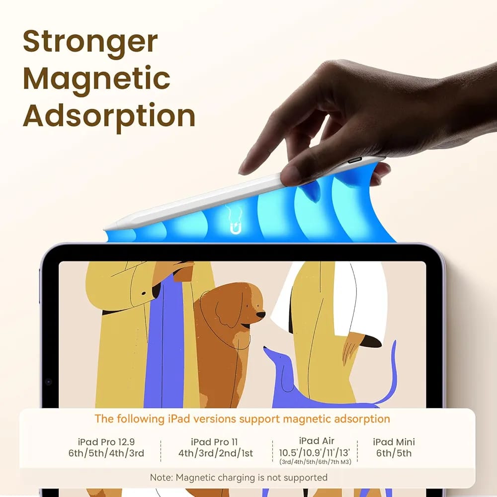 Hastraith Stylus Pen for iPad (2018-2025) – Fast Charge, Tilt Sensitivity & Palm Rejection, Compatible with All iPad Models